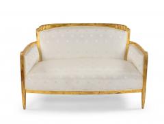 Three Piece French Art Deco White Star Living Room Set - 1378847