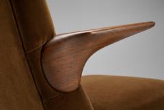 Three Seater Sofa in Brown Mohair Denmark 1950s - 4593282
