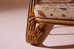 Three Seater Sofa in Wicker and Steam Bent Rattan Italy 1960s - 4147291