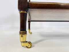 Three Tier Side Table With Gold Gilt Accents Casters England 1940s - 4128746