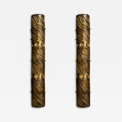 Three Tiers Murano Glass and Brass Wall Sconces - 4713923