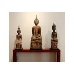 Three Village Buddha Statues from Laos - 88646