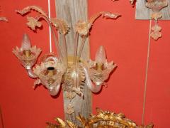 Three Wall Lamps Has Three Arms of Light Crystal of Murano Straws of Gold - 2413768