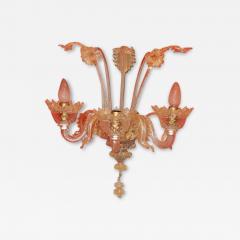 Three Wall Lamps Has Three Arms of Light Crystal of Murano Straws of Gold - 2417056