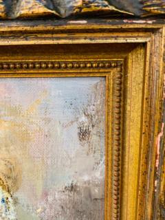 Three Women Farmers Oil on Board Painting Signed by Bunuel and Framed - 2873373