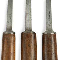 Three mortice chisels all with sturdy ash handles by Sorby Co - 3258100