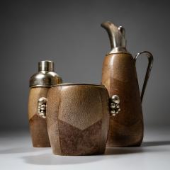 Three piece Bar Set by Aldo Tura Italy 1970s - 4435913