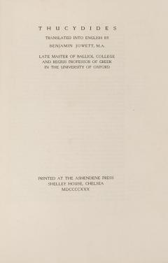 Thucydides History of the Peloponnesian War  - 2872640