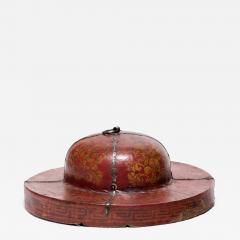 Tibetan Red Lacquer Cymbal Case Lid - 4460137
