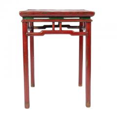 Tibetan red lacquered side table 1910  - 3279147