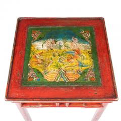 Tibetan red lacquered side table 1910  - 3279223