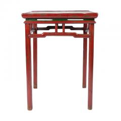 Tibetan red lacquered side table 1910  - 3279250
