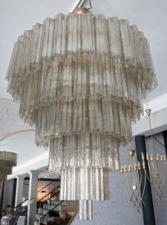 Tiered 1970s Smoked Glass Murano Chandelier - 232452