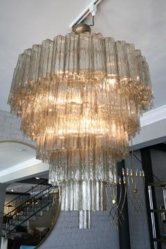 Tiered 1970s Smoked Glass Murano Chandelier - 232457