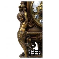 Tiffany Bronze Enameled Face Mantel Clock - 2824207