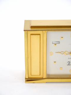 Tiffany Co Gilt Bronze Rectangular Desk Clock with Volumatic Dial circa 1960 - 4822511