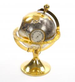 Tiffany Co Gilt Silvertone Bronze Angelus Globe Form Clock Weather Station - 4822575