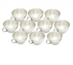 Tiffany Sterling Silver Barware Tableware Punch Cup Service For Ten People - 3531474