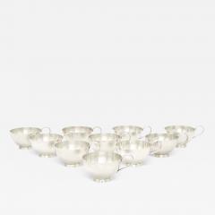 Tiffany Sterling Silver Barware Tableware Punch Cup Service For Ten People - 3532997