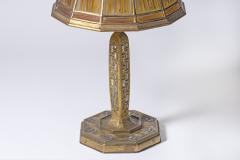Tiffany Studios Abalone Linenfold Desk Lamp - 4704609