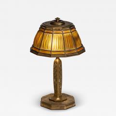 Tiffany Studios Abalone Linenfold Desk Lamp - 4705174