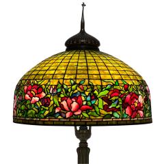 Tiffany Studios Antique Tiffany Studios Floor Lamp with Peony Border - 4300367
