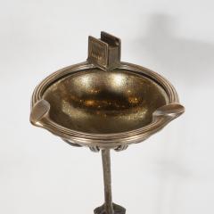 Tiffany Studios Art Nouveau Bronze Standing Ash Tray with Foliate Motifs Signed by Tiffany - 1580921