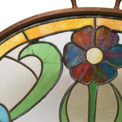 Tiffany Studios Art Nouveau Stained Glass Fireplace Screen Tiffany Style  - 4320842