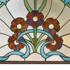 Tiffany Studios Art Nouveau Stained Glass Fireplace Screen Tiffany Style  - 4320844