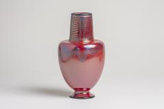 Tiffany Studios Decorated Red Favrile Glass Vase - 4560415