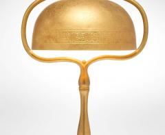 Tiffany Studios Desk Lamp Gilt Brass Bell Shaped Shade Model 424 circa 1910 - 4463268