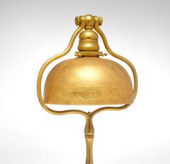 Tiffany Studios Desk Lamp Gilt Brass Bell Shaped Shade Model 424 circa 1910 - 4463273