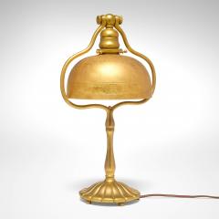 Tiffany Studios Desk Lamp Gilt Brass Bell Shaped Shade Model 424 circa 1910 - 4463274