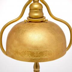 Tiffany Studios Desk Lamp Gilt Brass Bell Shaped Shade Model 424 circa 1910 - 4463278