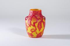 Tiffany Studios Favrile Glass Cameo Cabinet Vase with Applied Handles - 4478513