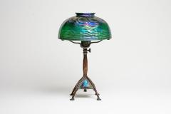 Tiffany Studios Favrile Glass Shade with Turtle Back Tile Base - 3810298