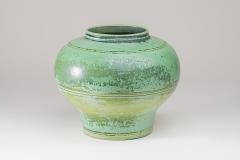 Tiffany Studios Favrile Pottery Vase with Crystalline Glaze - 4755619