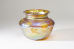 Tiffany Studios Gold Iridescent Tiffany Favrile Glass Vase with Intaglio Motif - 4373612