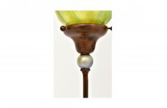 Tiffany Studios Jeweled Candlestick Pulled Feather Favrile Shades - 4316056