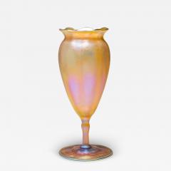 Tiffany Studios Ruffled Gold Iridescent Flower Form Vase - 4226812
