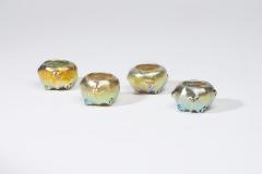 Tiffany Studios Set of Four Gold Iridescent Favrile Glass Salt Dishes - 4329395