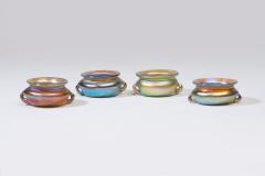 Tiffany Studios Set of Four Iridescent Favrile Glass Salt Dishes - 4313348