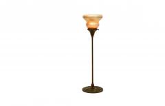 Tiffany Studios Tall Candlesticks with Pulled Feather Shades Circa 1910  - 4316074
