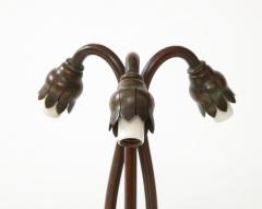 Tiffany Studios Three Light Lily Tiffany Table or Desk Lamp - 4701893
