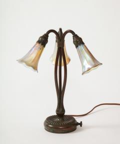 Tiffany Studios Three Light Lily Tiffany Table or Desk Lamp - 4701895