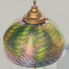 Tiffany Studios Tiffany Studios Damascene Gilt Bronze Lamp - 3235163