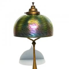 Tiffany Studios Tiffany Studios Damascene Gilt Bronze Lamp - 3235164