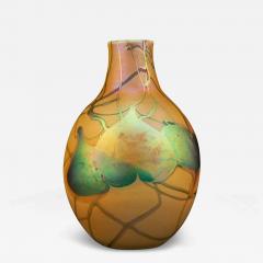 Tiffany Studios Tiffany Studios Decorated Lg Favrile Glass Vase Circa 1910 - 4311313