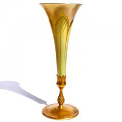 Tiffany Studios Tiffany Studios Favrile Pulled Feather Trumpet Vase - 3069293