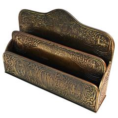Tiffany Studios Tiffany Studios Gilt Bronze Zodiac Desk Letter Holder Antique Art Nouveau - 4525403